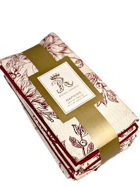 Rachel Ashwell Luxury Christmas Napkins | Set of 12 | 18" x 18"